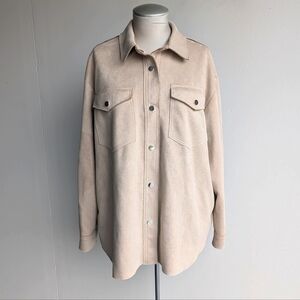 Zara Faux Suede Beige Jacket